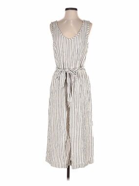 GAP navy and White Striped cropped jumpsuit